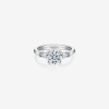 Picture of Classic round bright cut diamond ring with trapezoidal auxiliary drill (2905)