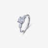 Picture of Classic round bright cut diamond ring with trapezoidal auxiliary drill (2905)
